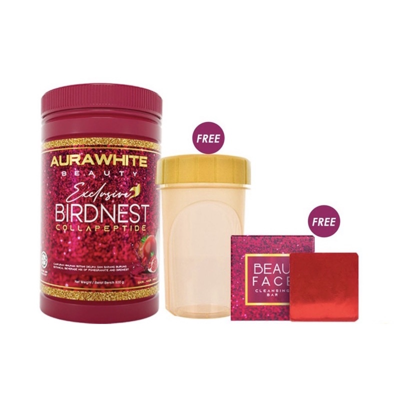 Aura White Birdnest Collapeptide cerah kulit putih gebu vitamin c