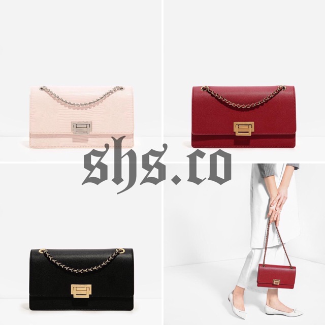 charles and keith velvet bag