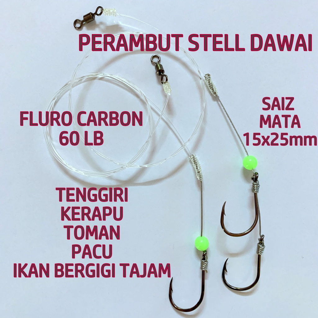 Buy Perambut Mata Kail Stell Dawai Tenggiri Kerapu Toman Pacu Ikan Bergigi Tajam Seetracker Malaysia