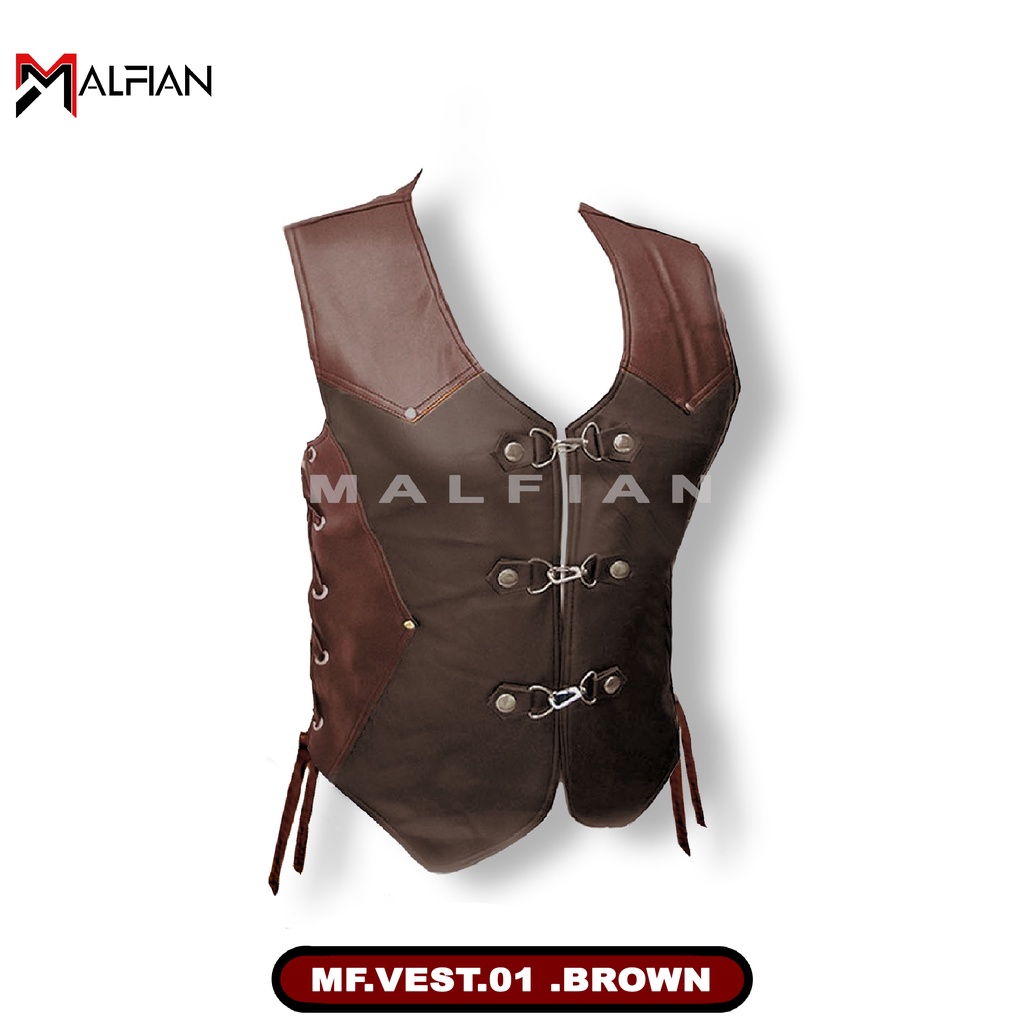 Versatile Have Synthetic Leather ROMPI COWBOY VEST STYLE BIKERS MF.VEST.01 - Image 3