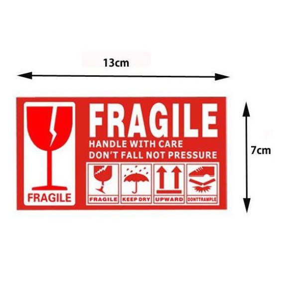  Ready Stock Fragile Sticker Fragile Label Warning Label 