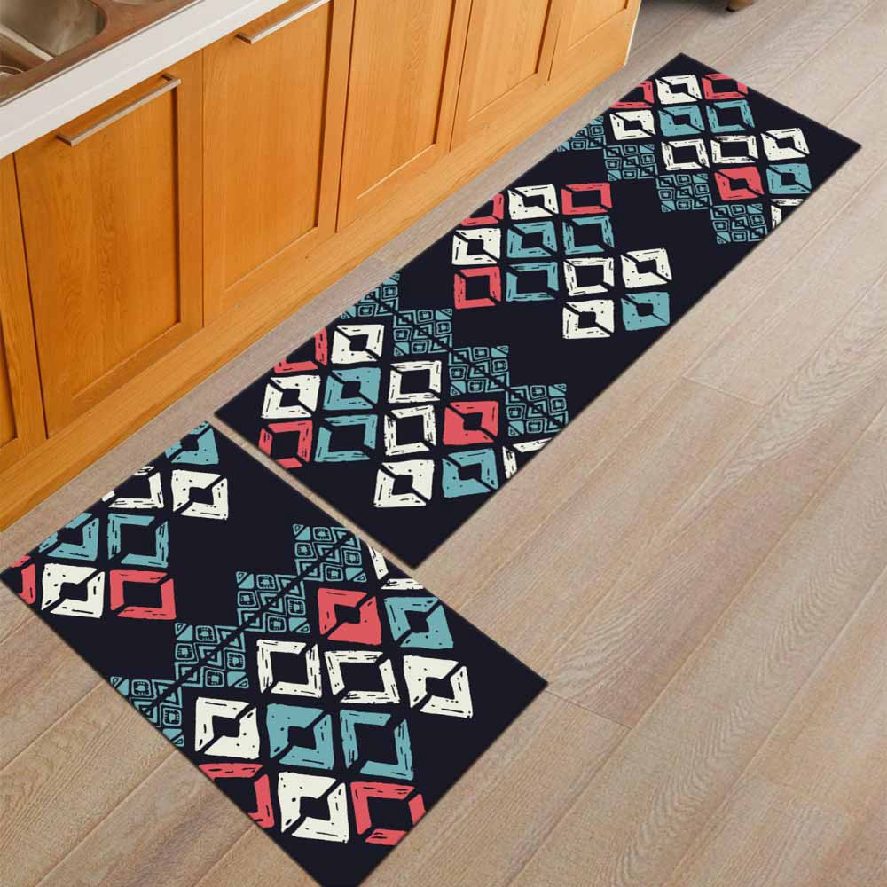 Kitchen Bedroom Living Room Anti Slip Floor Mat Set Cl820 Shopee