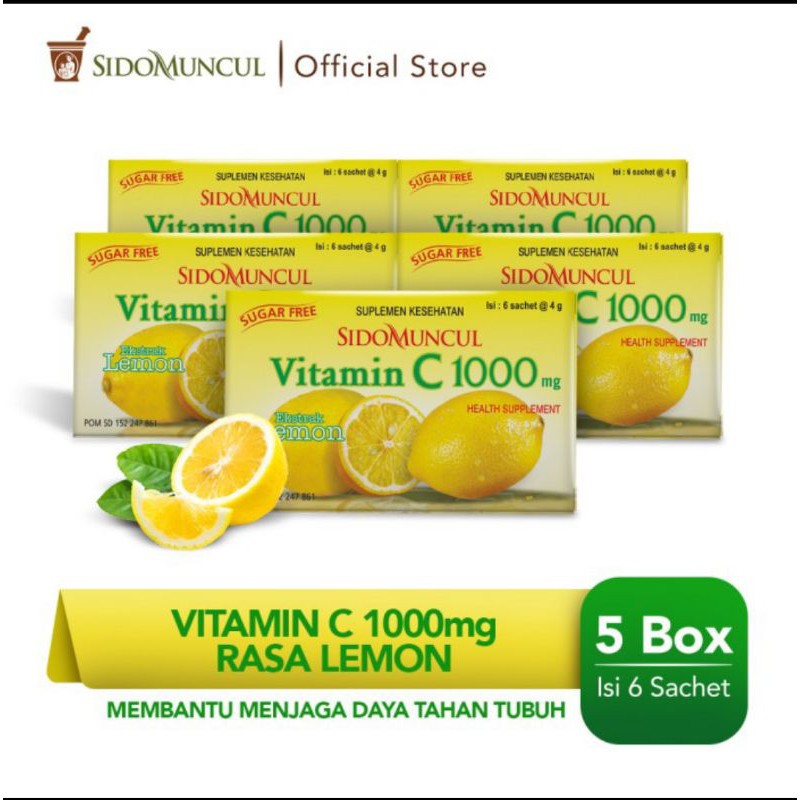 Sidomuncul Vitamin C 1000 Mg 5 Boxes Shopee Malaysia