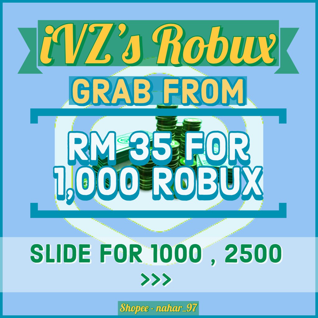 Roblox Robux Store Shopee Malaysia