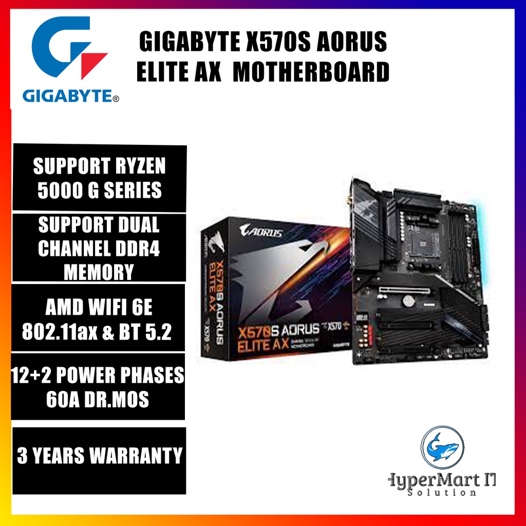 GIGABYTE X570S AORUS ELITE AX MOTHERBOARD Shopee Malaysia