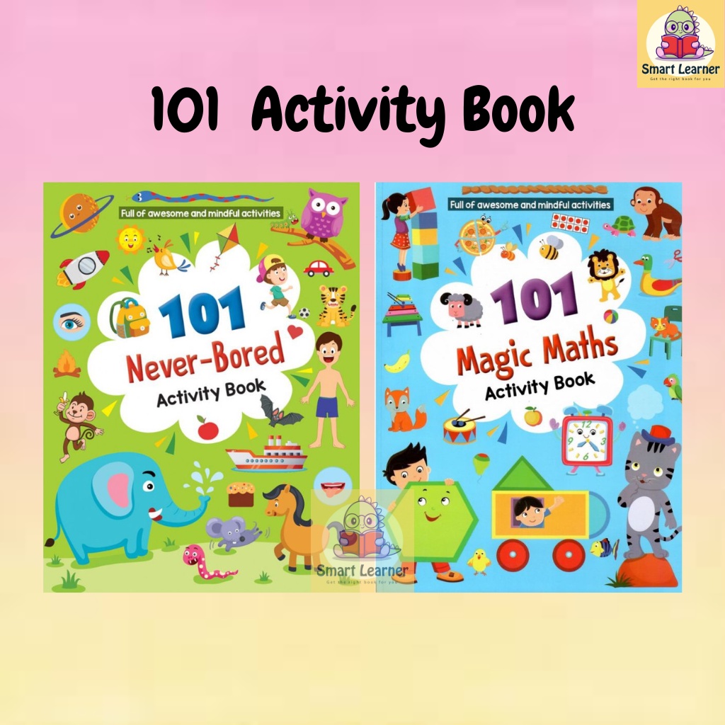 [SB] 101 Never-Bored / Magic Maths Activity Book / Game book / Buku Game 104 pages full colour