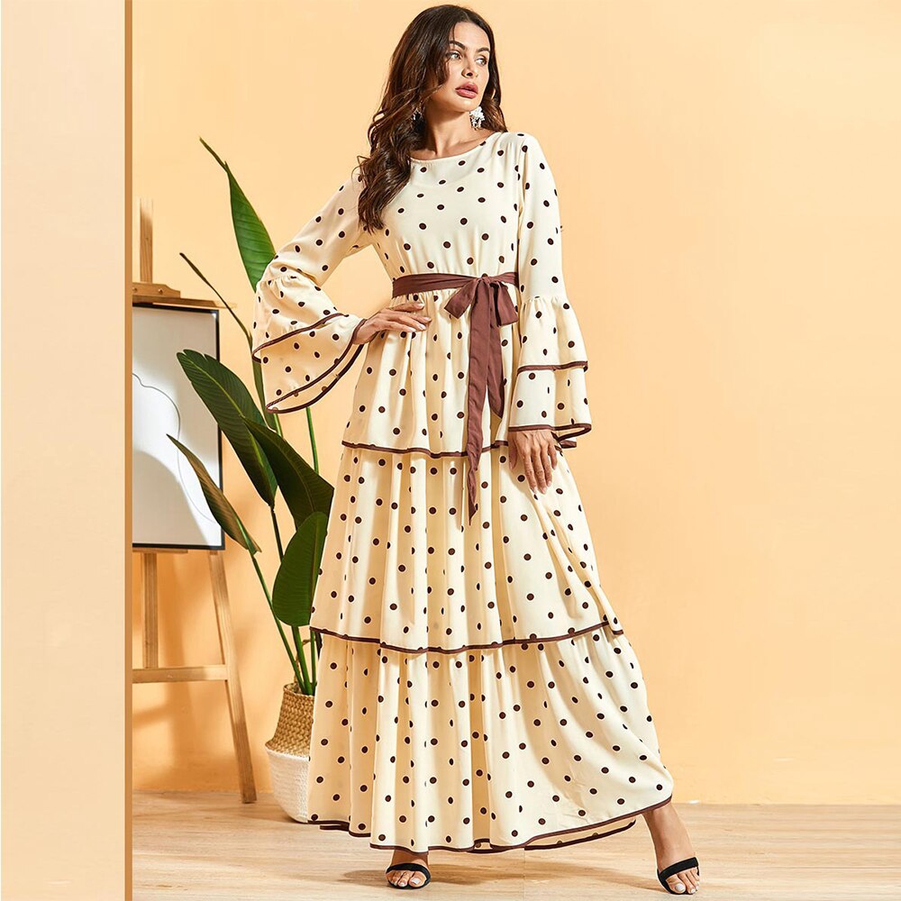 polka dot dress muslimah