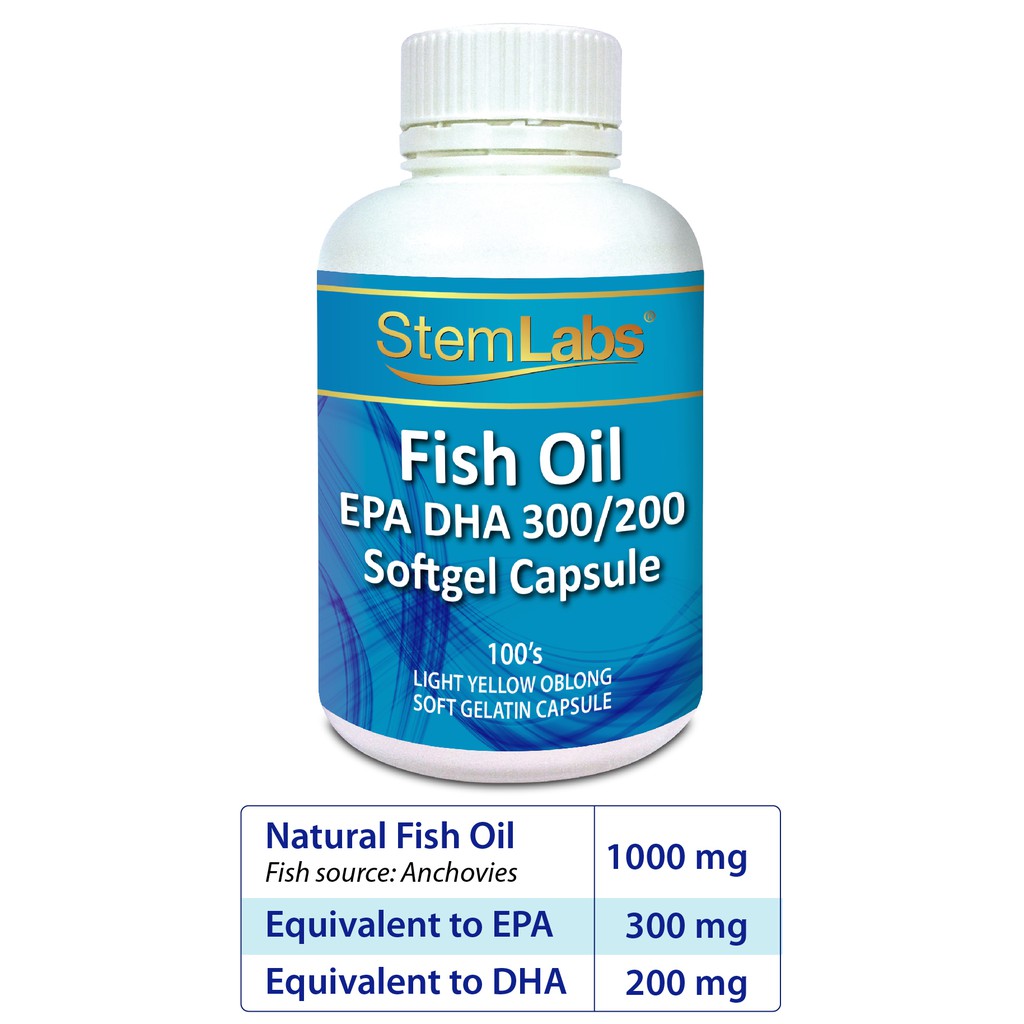 Stemlabs Fish Oil Epa Dha 300 200 Soft Gel Capsules 100 S