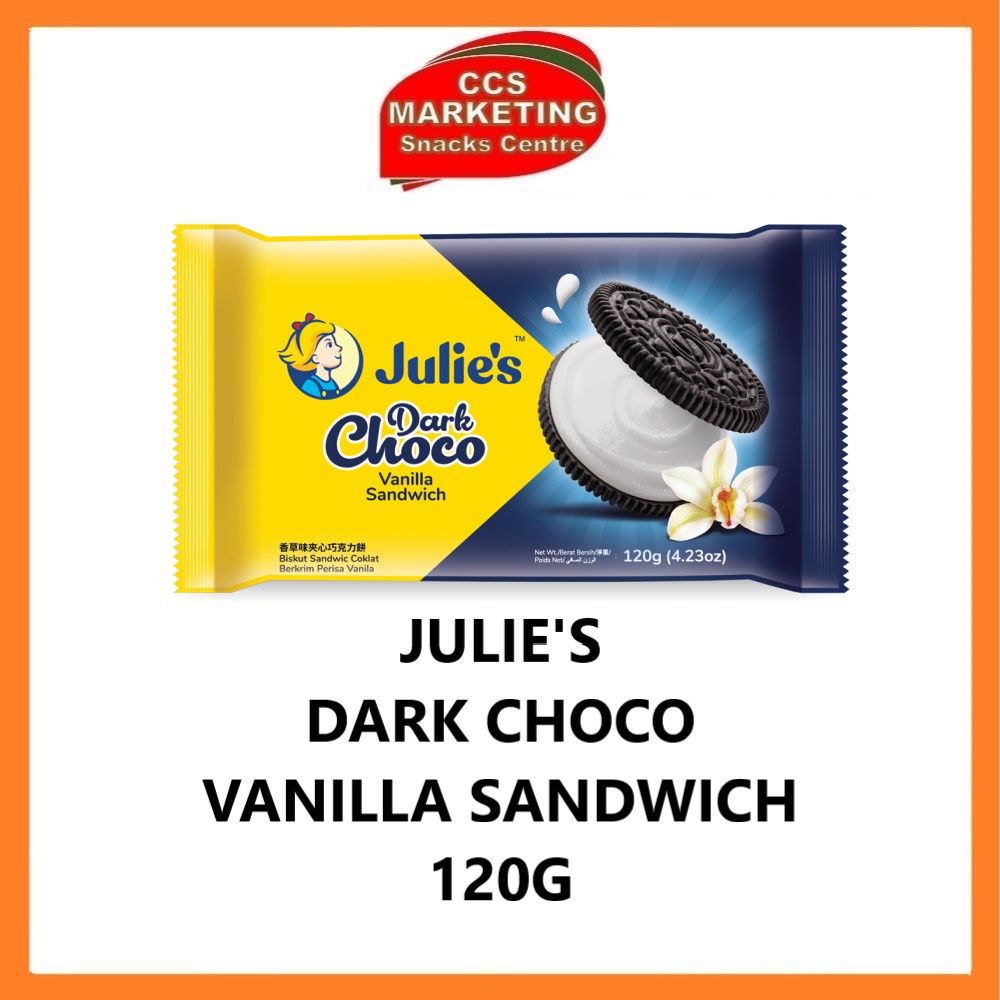 CCS Julie 's Dark Choco Vanilla Sandwich ( 120g ) | Shopee Malaysia