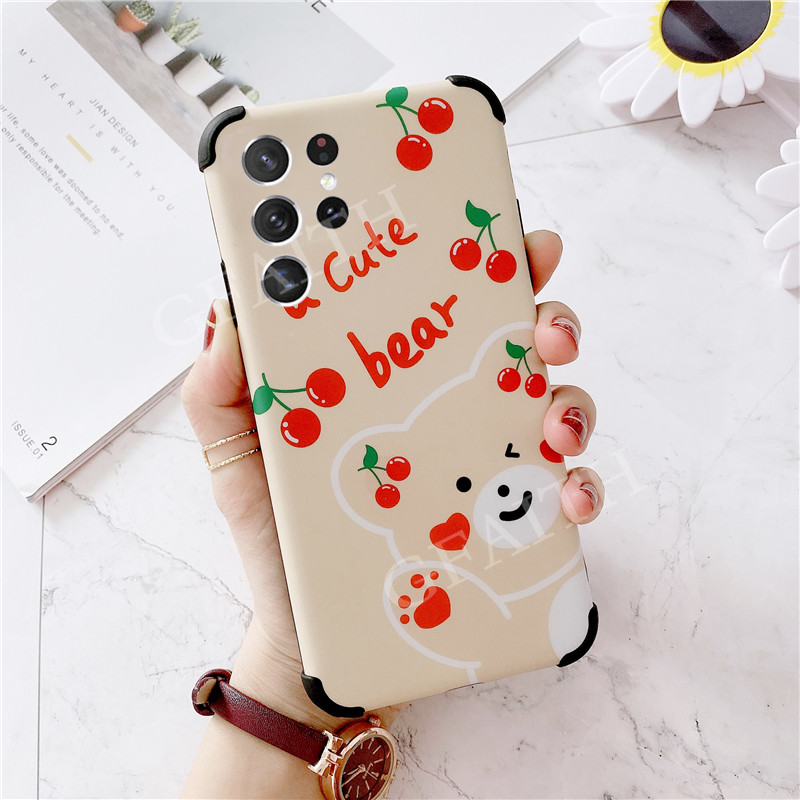 Casing Samsung Galaxy S21 S21 Plus S21 Ultra 5g 21 New Cute Cartoon Little Rabbit Bear Phone Case Ins Shockproof Cases Pink Hard Back Cover S21plus S21ultra 5g Shopee Malaysia