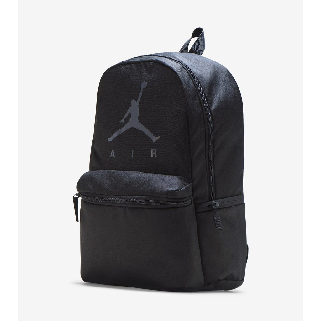 all black jordan backpack