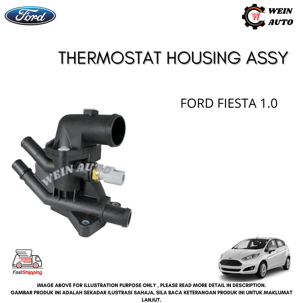 FORD GENUINE THERMOSTAT HOUSING ASSY ( WITH TEMPERATURE SWITCH ) FOR