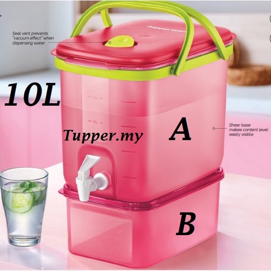 *Red*Tupperware Water Wonder dispenser All 10L 10.0L With Box with/without MM Rectangular II