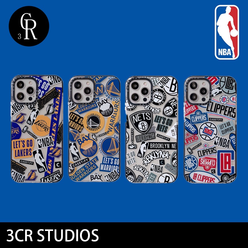 Casetify Phone Case Iphone 11 Pro Max X Xs Max Xr Nba Basketball Team Pattern Casing Iphone 12 Pro Max 12 Mini Soft Tpu Silicone Shockproof Back Cover Iphone 7 8 Plus Se