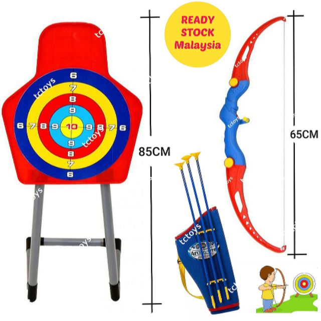 Kids Archery With Stand Target Archery Bow And Arrow Toxophily Shooting Games Shopee Malaysia - stand arrow roblox