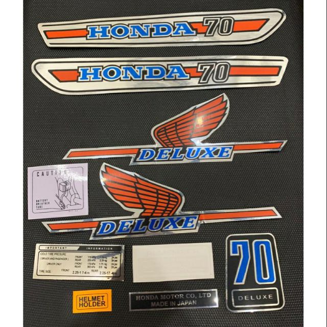 Stripe Sticker Decals Honda c70 Honda Gbo Gboj Honda Petak Orange 