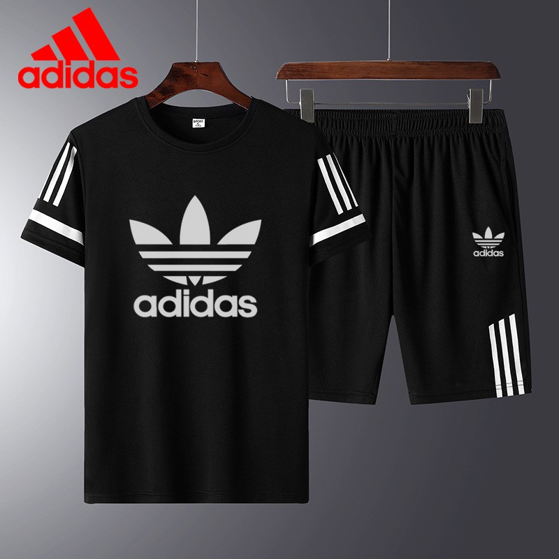 adidas short and shirt set mens