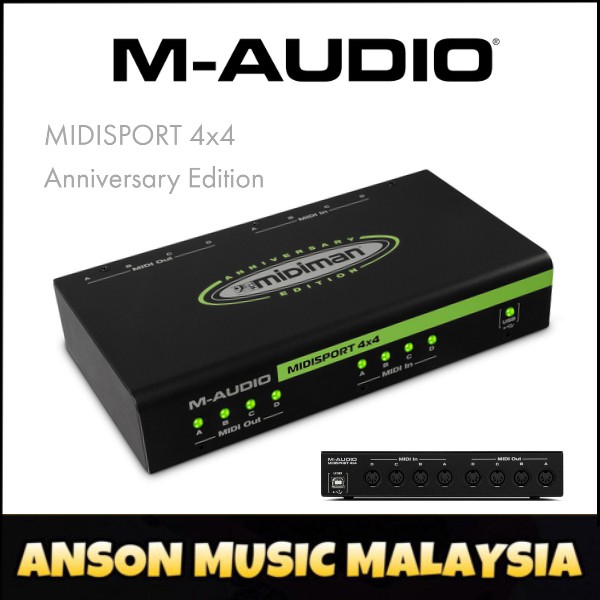 MAudio MIDISPORT 4x4 Anniversary Edition 4in/4out USB MIDI Interface