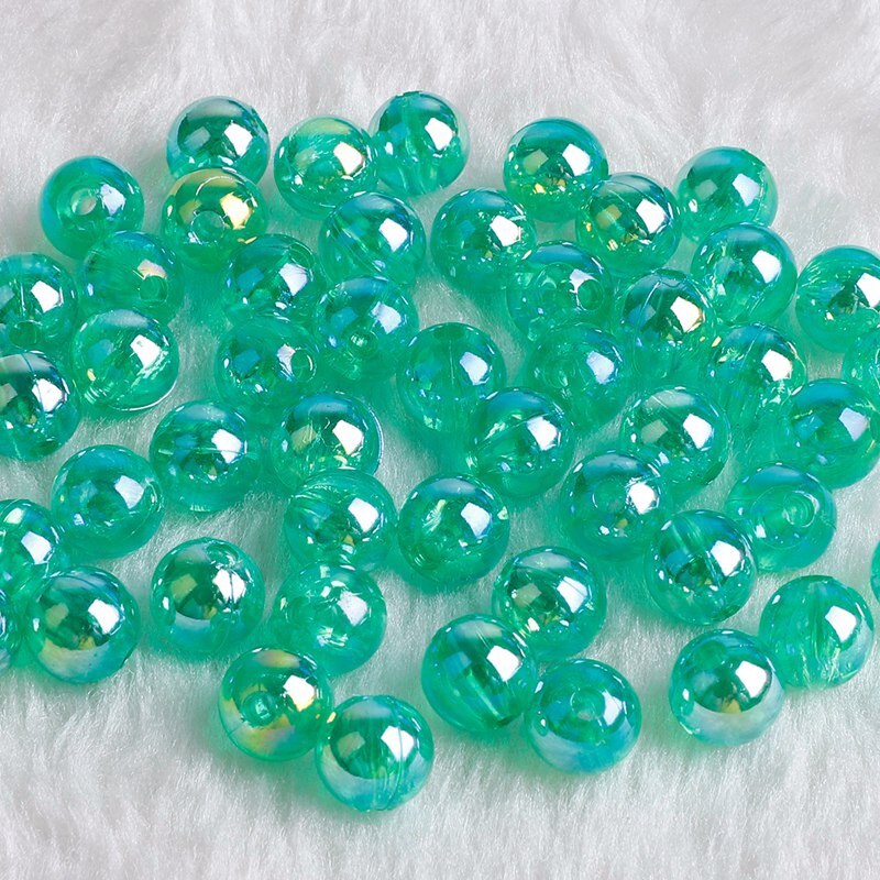 6mm 8mm 10mm Rainbow AB Color Round Acrylic Beads Loose Spacer Beads For Jewelry Making DIY Bracelet Necklace