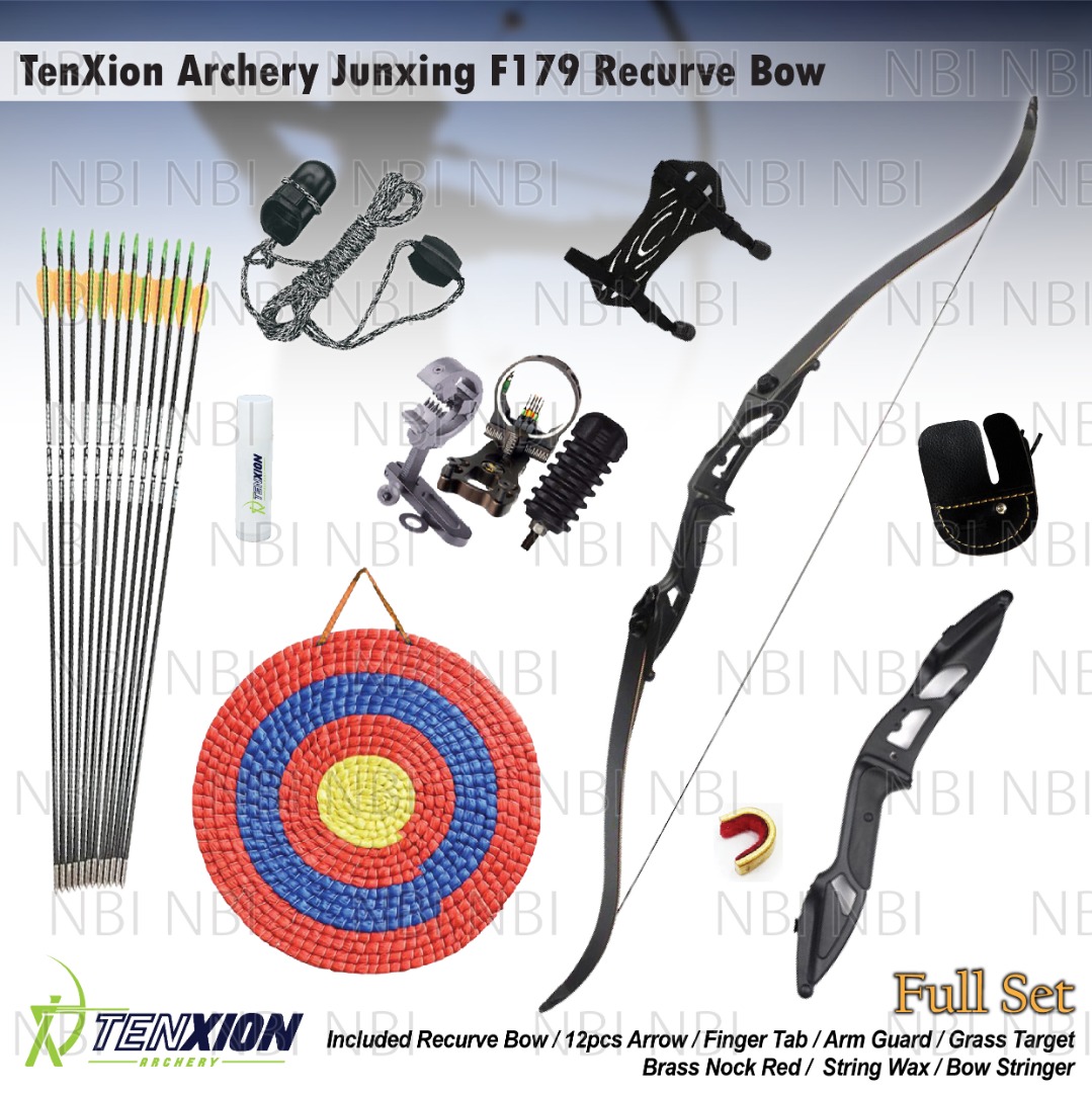 TenXion Archery JunXing F179 Recurve Bow Busur Anak Panah