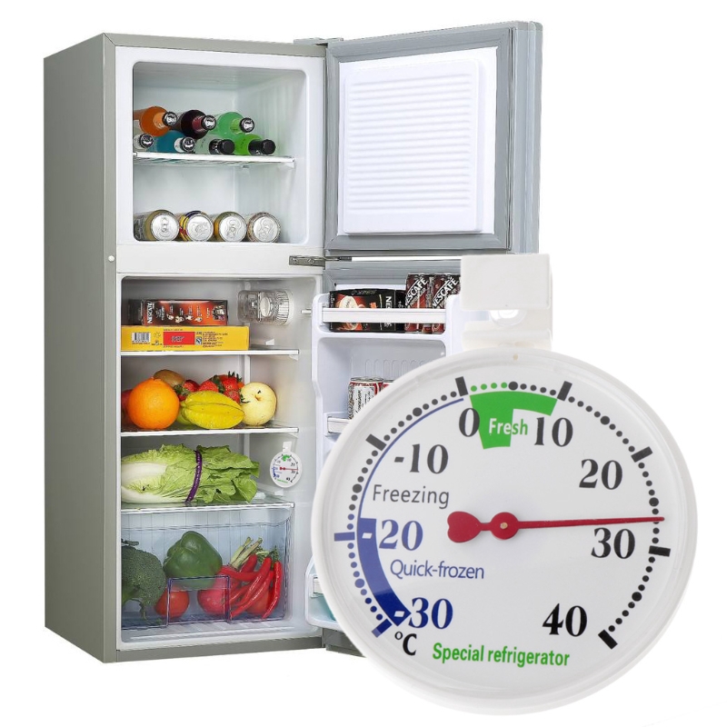 White 1pc Portable Kitchen Shelf Hanging Fridge Freezer High Precision Traditional Temperature Thermometer for Home 