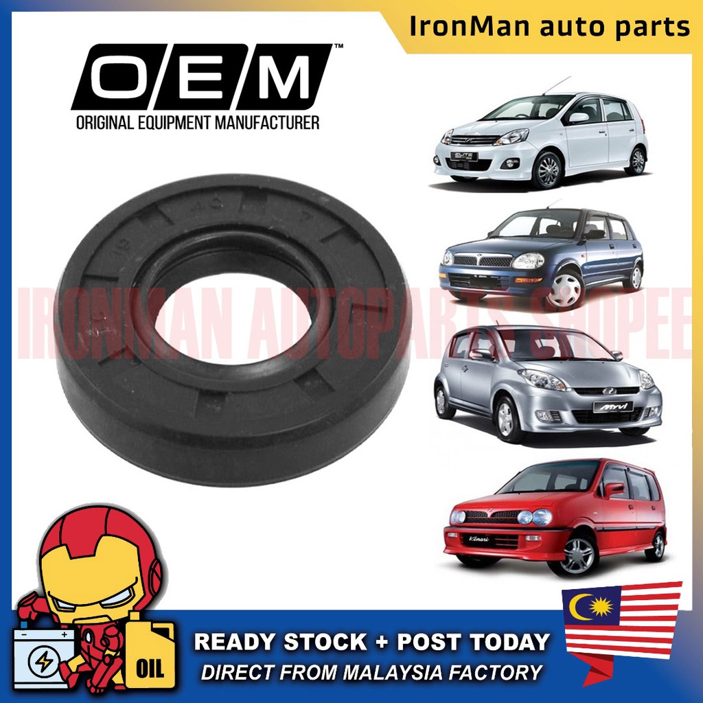 Oem Automotive Car Parts Drive Shaft Oil Seal Perodua Kelisa Kenari Myvi Viva Shopee Malaysia