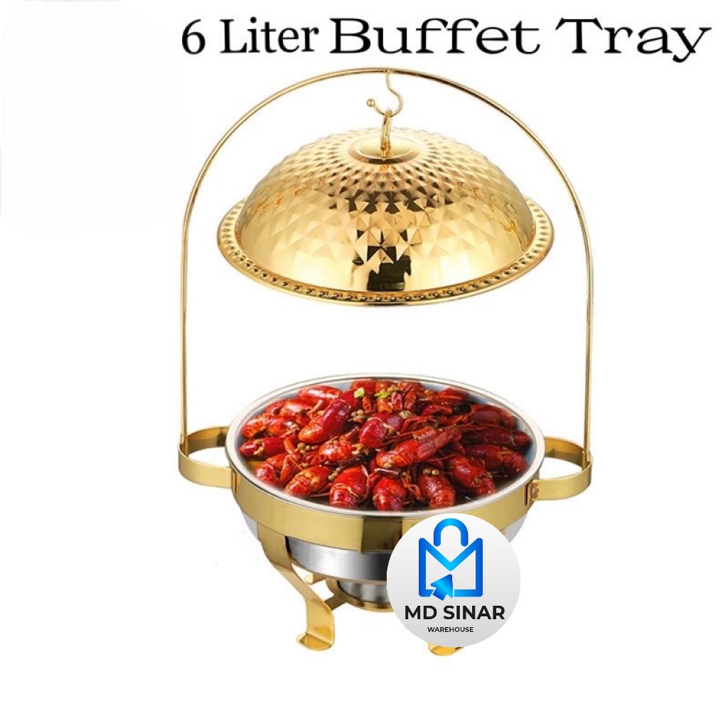 MD SINAR 6 Liter  Hanged Chafer Hanging Chafing buffet tray Dish Crown Saudi Arabic Food Warmer Kenduri Gantung Jamuan