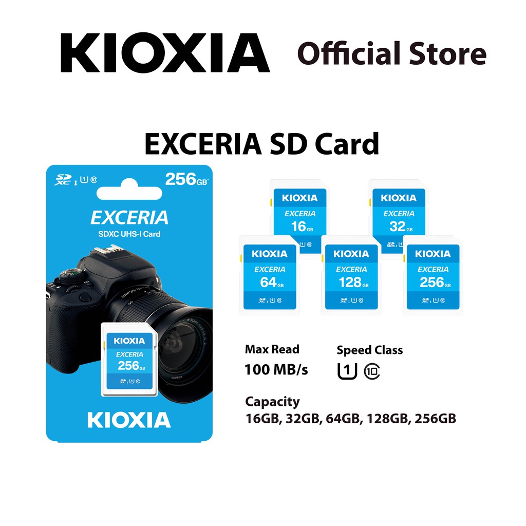 KIOXIA EXCERIA SD Card (16GB/32GB/64GB/128GB/256GB) from JAPAN | Shopee  Malaysia