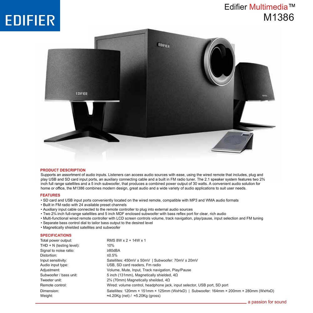 edifier m1386