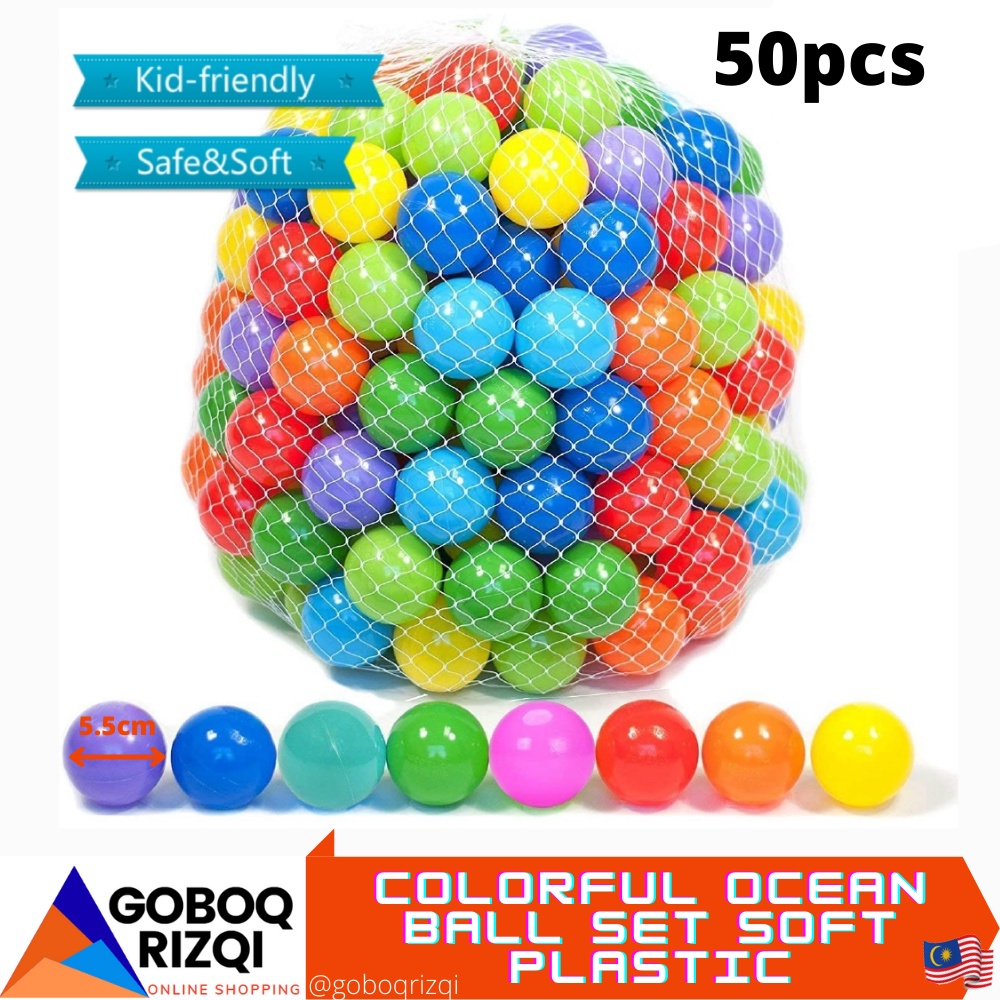 100 x Multi-Color Kids Baby Child Soft Play Fan Balls Toy for Ball Pit Swim Pool 