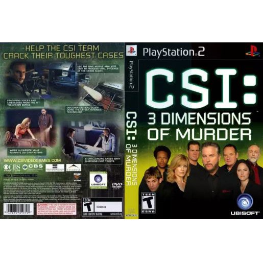 CSI Crime Scene Investigation 3 Dimensions of Murder PS2 Playstation 2 Games