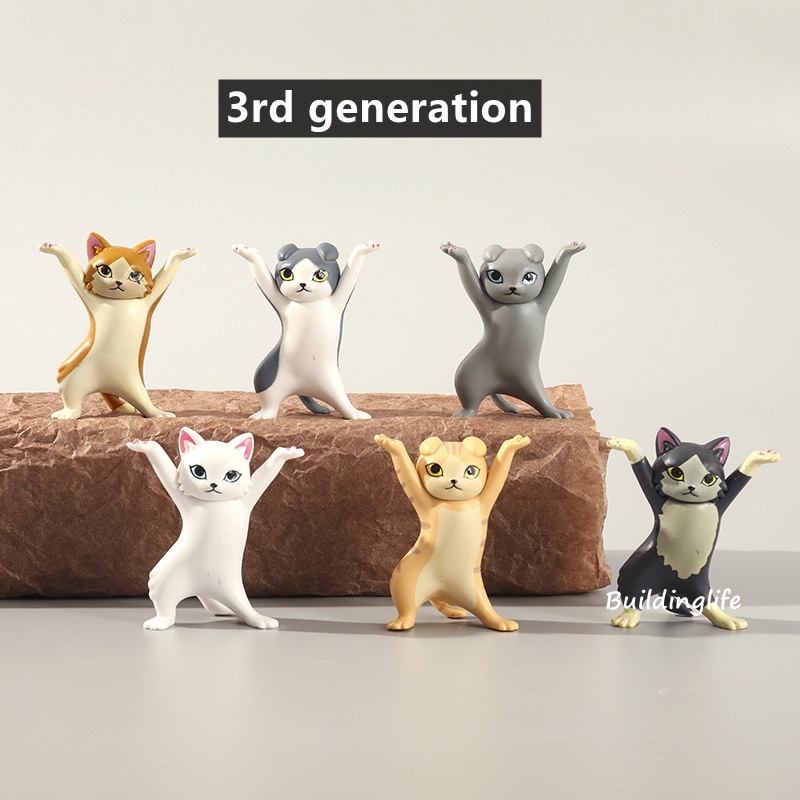 16 Styles! Enchanting Cat Pen Holder Dancing Cat Cute Toy For AirPods Pen Glasses Photo Desktop Decoration