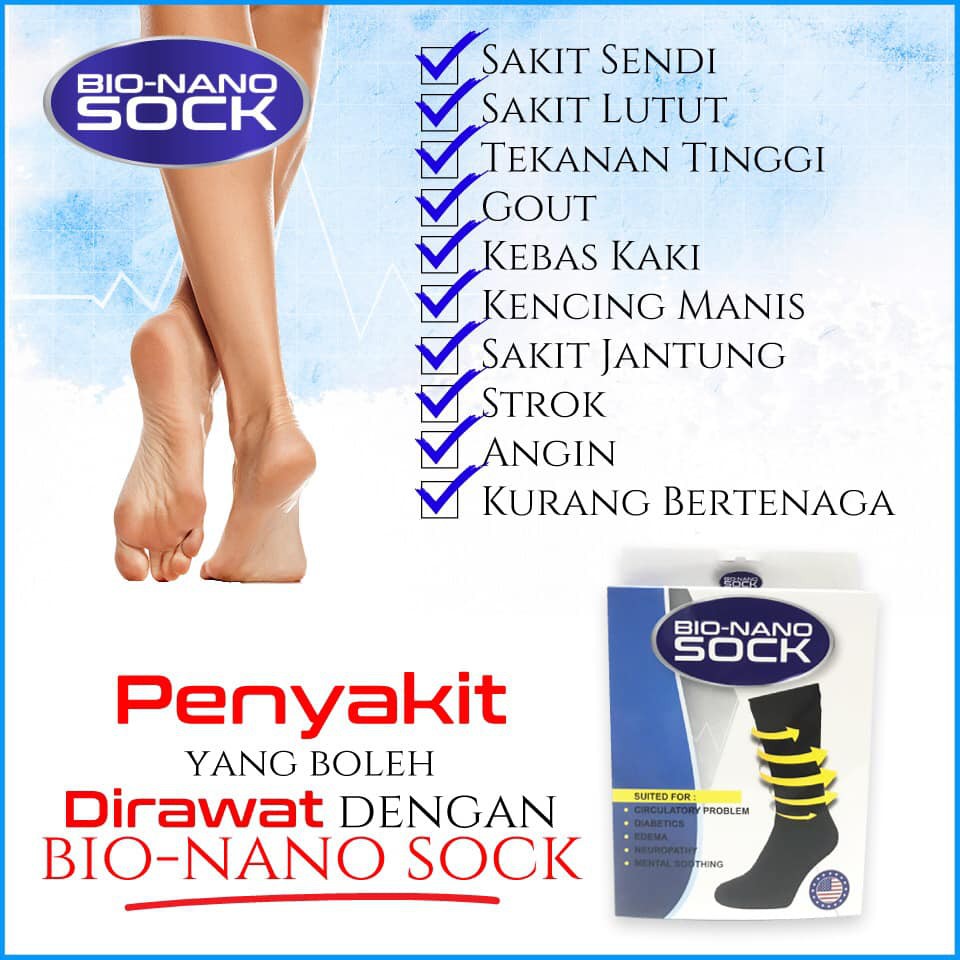 Bio Nano Sock Stokin Terapi Herba Shopee Malaysia