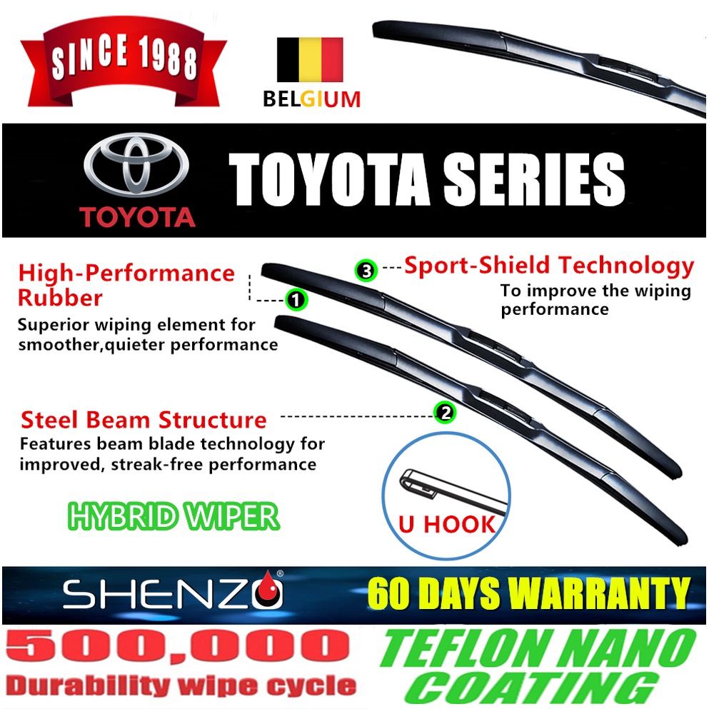 Toyota Wiper Blade Alphard Altis Camry Corolla Vios Yaris Harrier ...