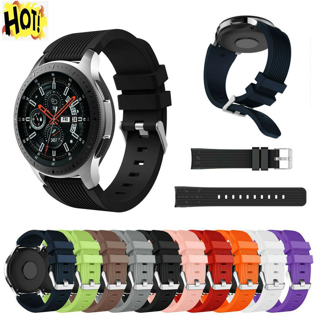 22mm Sports Rubber Strap For Samsung Galaxy Watch 3 45mm 46mm Band Silicone Watchband For Gear S3 Frontier S3 Classic Wristband Shopee Malaysia