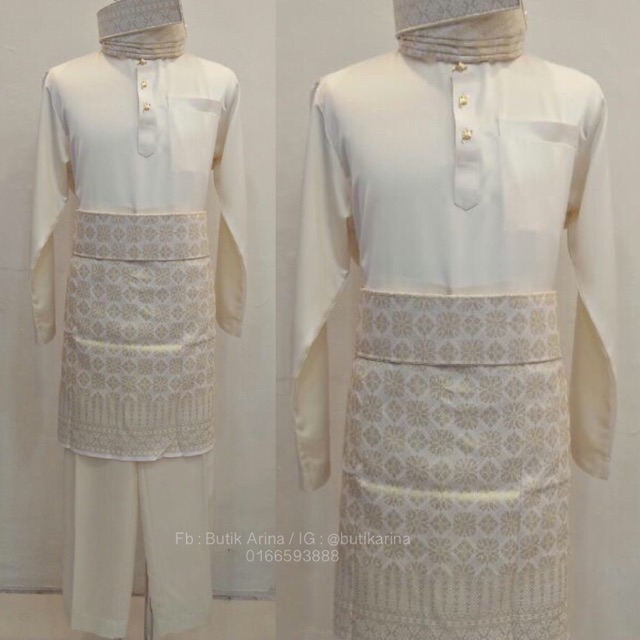 BAJU MELAYU MODEN SLIM FIT CREAM KRIM Shopee Malaysia BAJU MELAYU MODEN SLIM FIT CREAM KRIM Shopee Malaysia