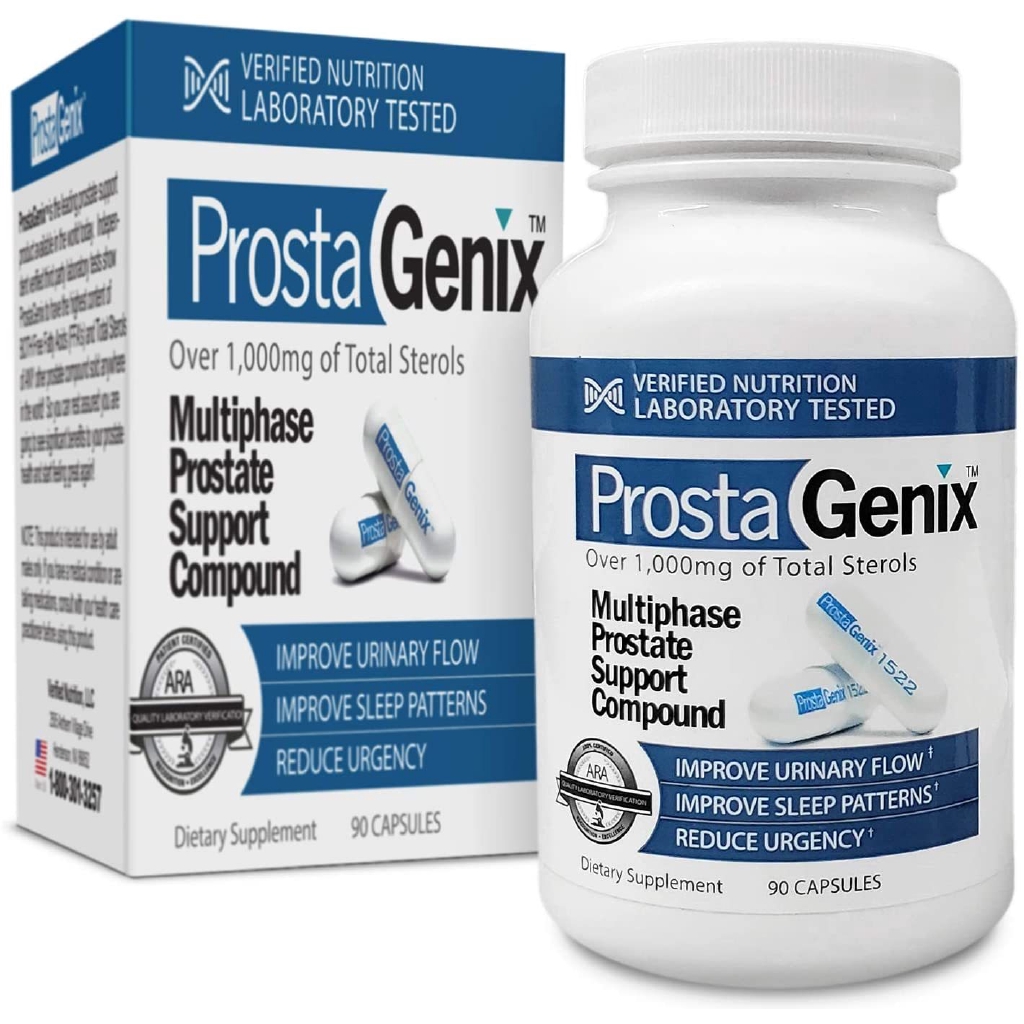 ProstaGenix Multiphase Prostate Supplement-Featured on Larry King Investigative TV Show as Top Rated Pill - Over 1 Million Sold - End Nighttime Bathroom Trips, Urgency, Frequent Urination. 90 Capsules