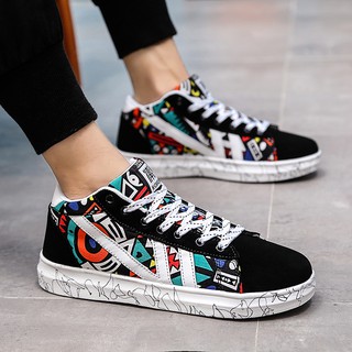 fashion casual korean style mixed color canvas shoes sneakers