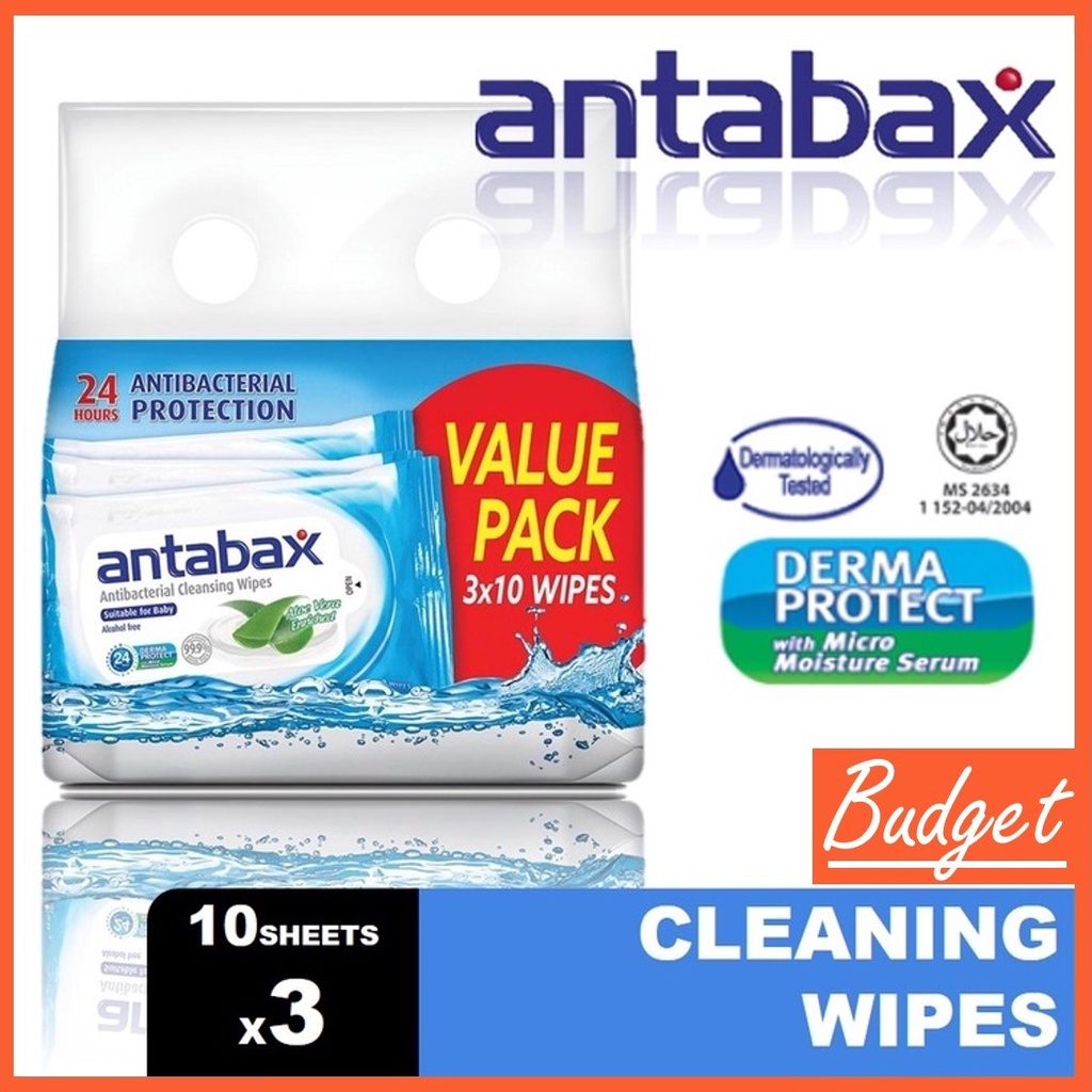 Antabax Antibacterial Cleansing Wipes Shopee Malaysia