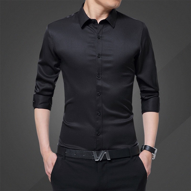 black business casual shirt