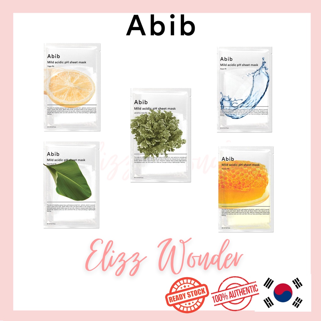 READY STOCK] ?? ABIB Mild Acidic pH Sheet Mask – Heartleaf Aqua Honey  Yuja Jericho Rose (10 pieces) Abib面膜| Shopee Malaysia
