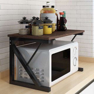 wooden rack microwave microwave rack rak  dapur rack rak  