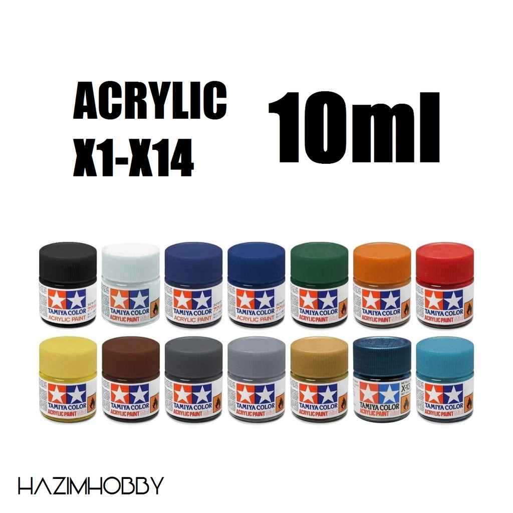 TAMIYA Color 10ml Acrylic Paint X1-X14 | Shopee Malaysia