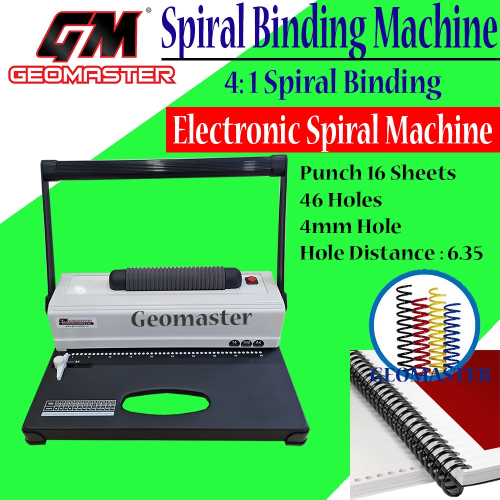 Geomaster Electronic 41 Spiral Binding , Coil Binding Machine Spiral