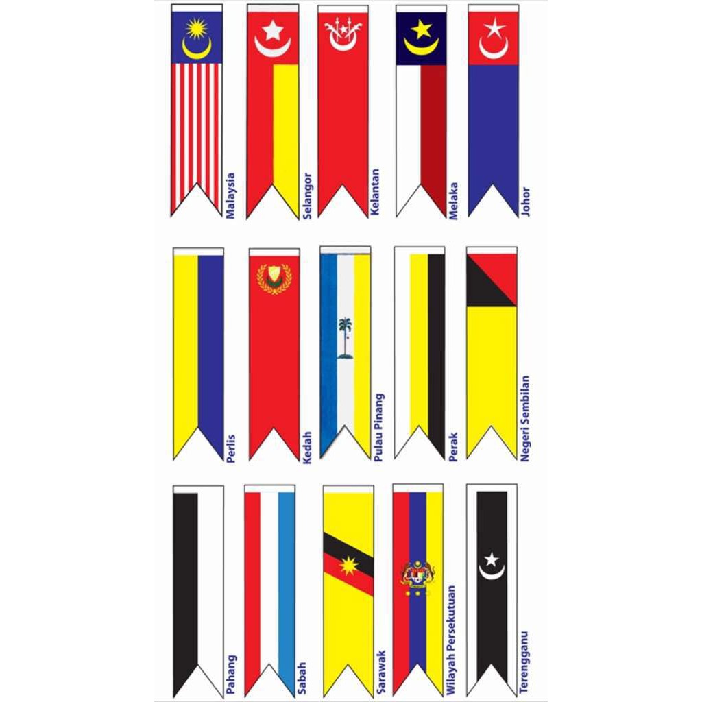 Sembilan negeri gambar bendera