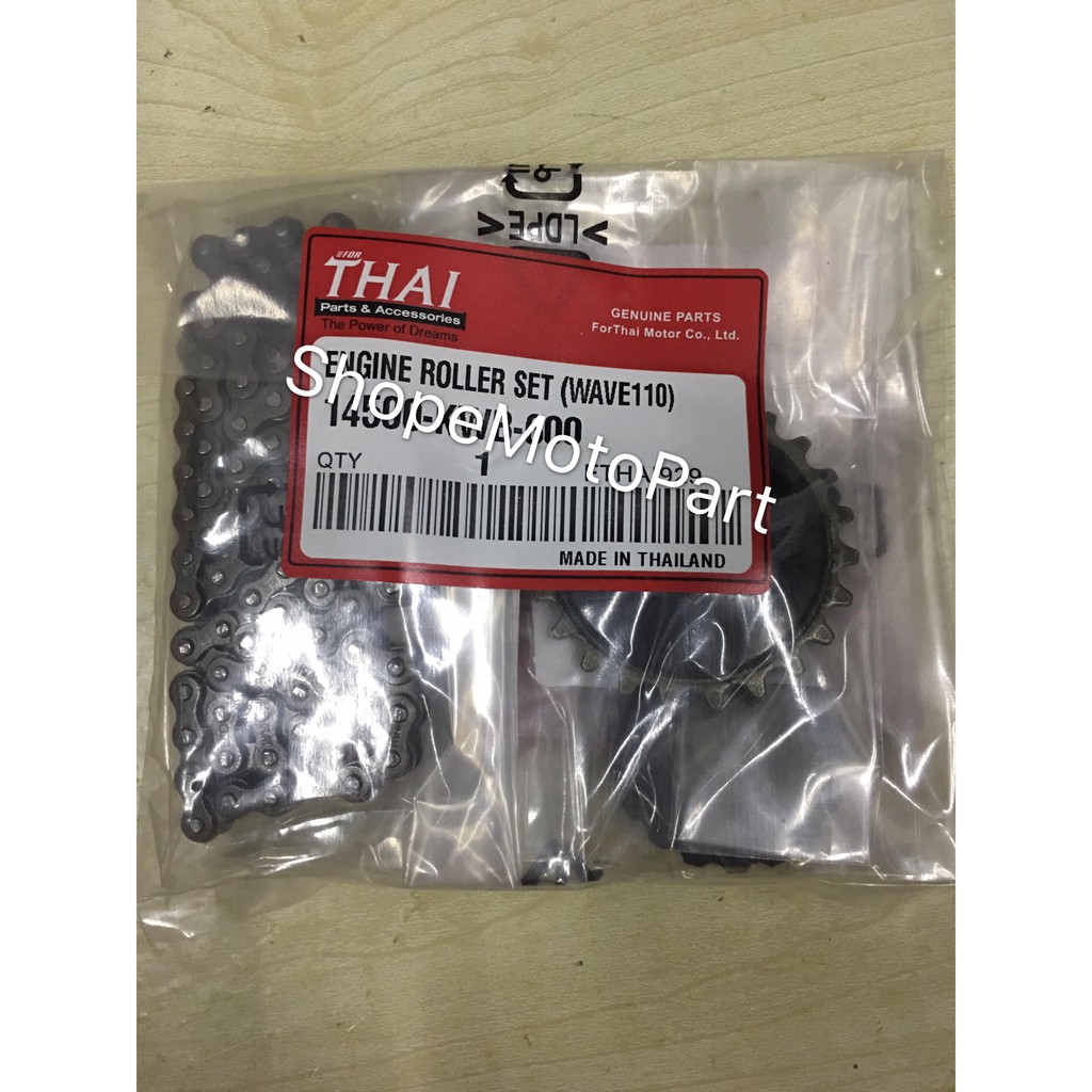 TIMING CHAIN RANTAI ROLLER ENGINE SET HONDA WAVE 110 DASH WAVE110 DREAM110  DREAM 110 Fi ORIGINAL THAI