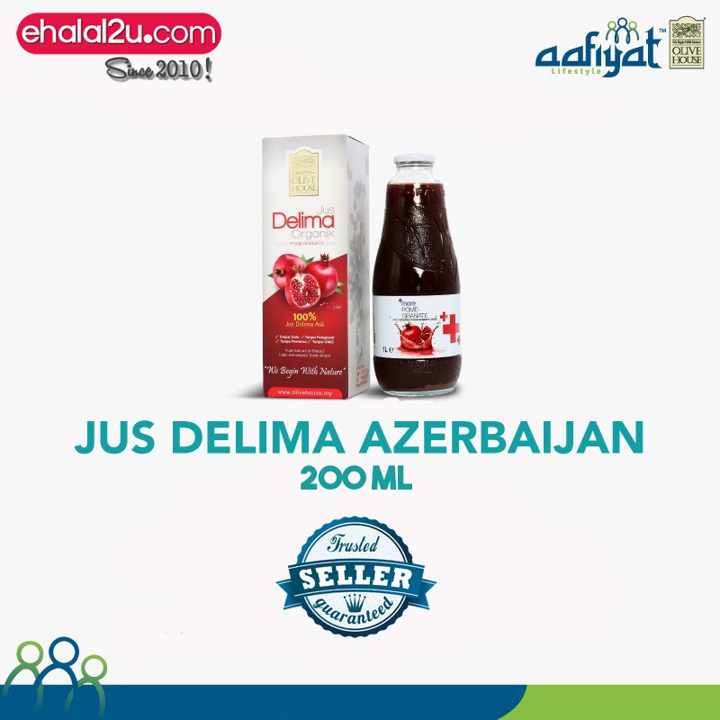 OLIVE HOUSE JUS DELIMA ORGANIK ORGANIC POMEGRANATE JUICE (200 ML