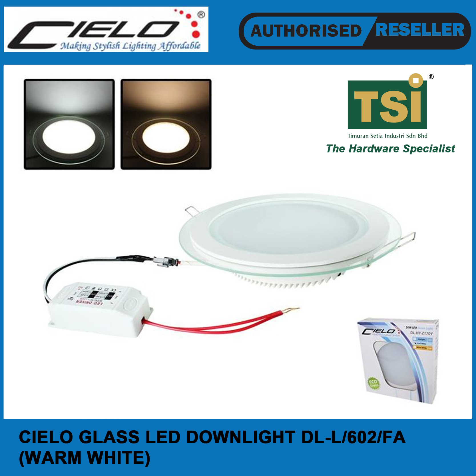 Cielo Led Surface Ceiling Lamp Dl L 602 Fa Warm White Shopee Malaysia
