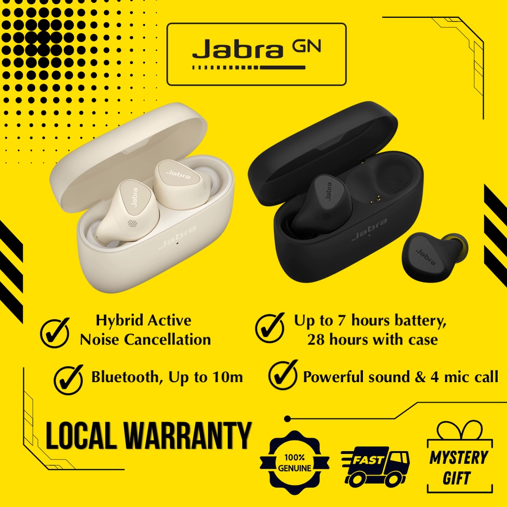 Jabra Elite 5 True Wireless Earbuds with Hybrid Active Noise