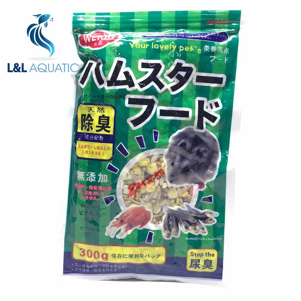 WeiOu Hamster Food Nuts + Fruit + Seafood 300g (Hamster Food, Makanan